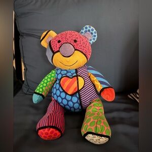 Colorful Patchwork Stuffed Bear